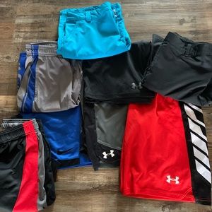 7 UA shorts and 1 Nike